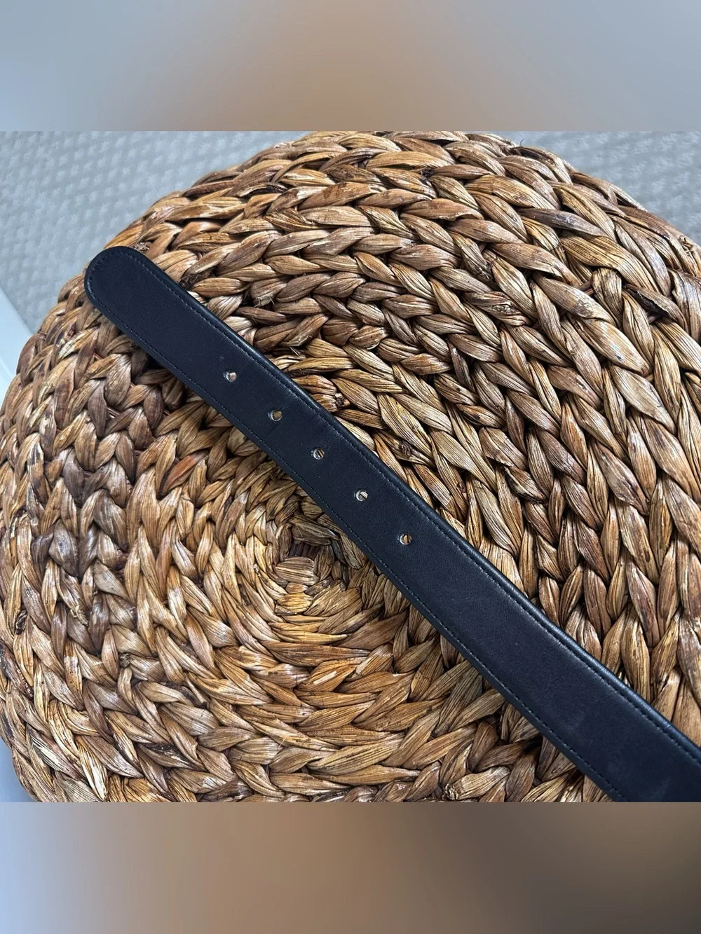 Coach vintage leather belt 42” black made in New York City brass hardware